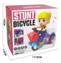 Интерактивная игрушка "Девочка-Мальчик на велосипеде"свет, звук