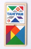 Игра головоломка деревянная «Танграм» цветная
