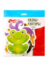 Мягкие контурные пазлы для малышей «Зверята» 6 штук. Серия Baby Toys