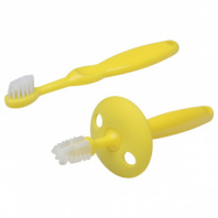 Набор:зубная щетка-массажер для малышей,желтый