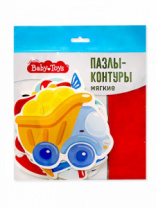 Мягкие контурные пазлы для малышей «Транспорт» 6 штук. Серия Baby Toys