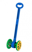 Каталка «Весёлые колёсики» с шариками (сине-зелёная)